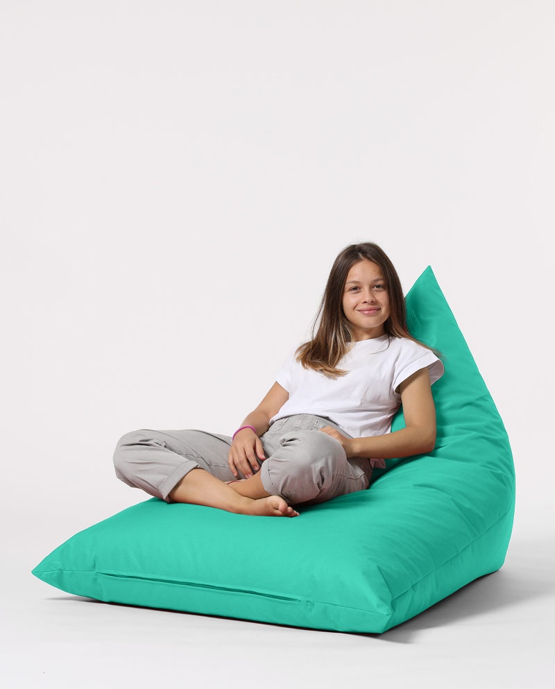 Taburet puf beanbag de gradina Pyramid Turcoaz
