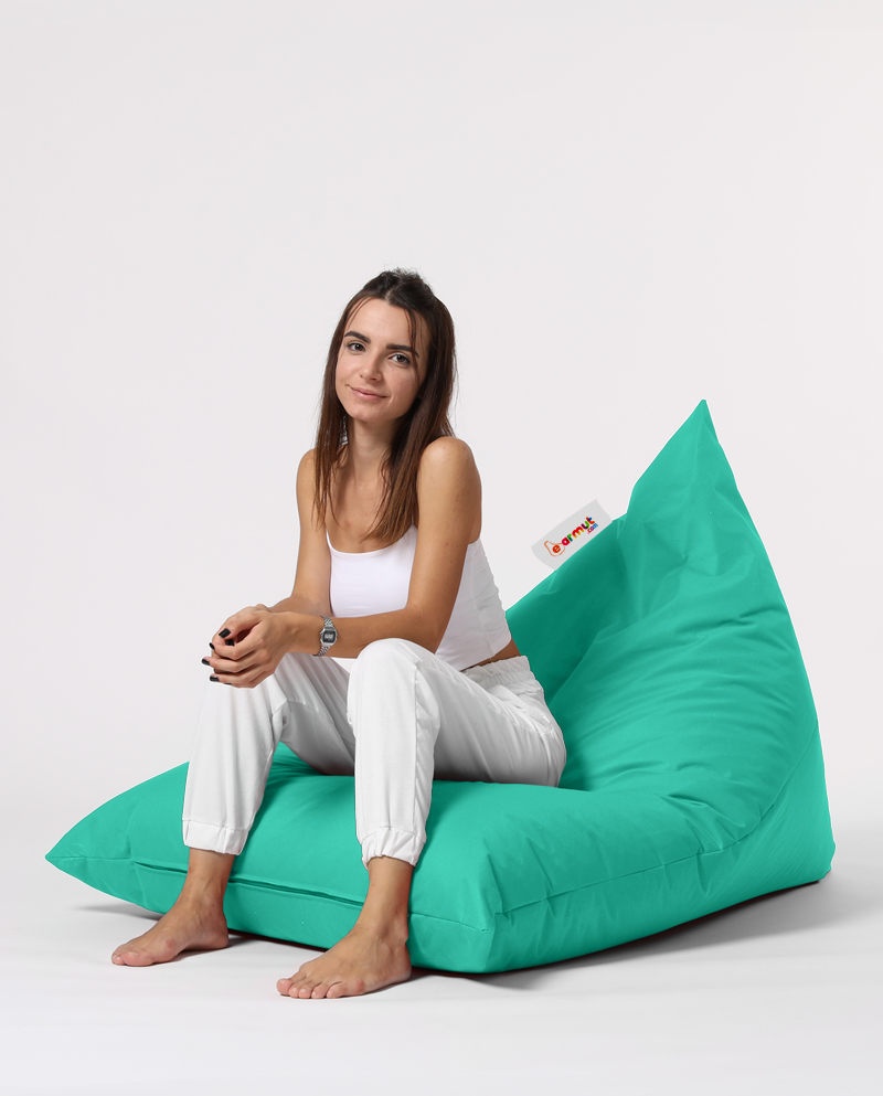 Taburet puf beanbag de gradina Pyramid Turcoaz - 4 | YEO