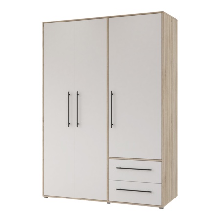 Dulap Razol 3 usi alb sonoma melamina 144.5x59x200 cm