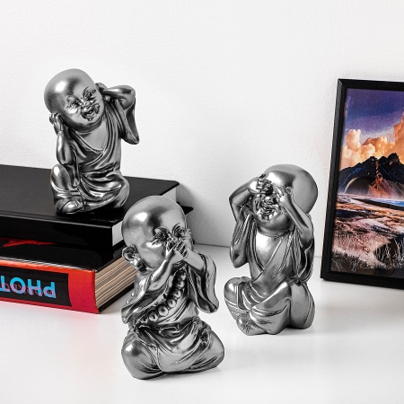 Obiect decorativ DON'T Argintiu 8x6x14 cm