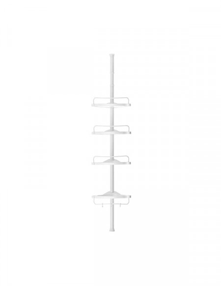 Raft de colt pentru baie, Songmics, 85-305 cm, BCB001A, Alb