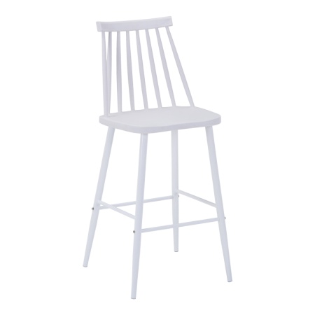 Scaun de bar Aurora I, Pako World, PP, Alb, 42x47x99 cm