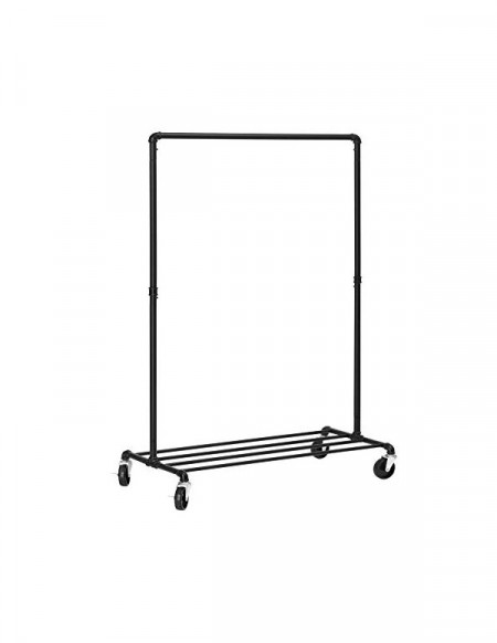 Suport pentru umerase mobil, Songmics, HSR61BK, Negru, 163 x 100 x 49 cm