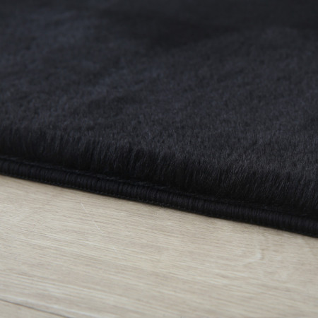 Covor Pouffy V1 Negru 200 x 200cm