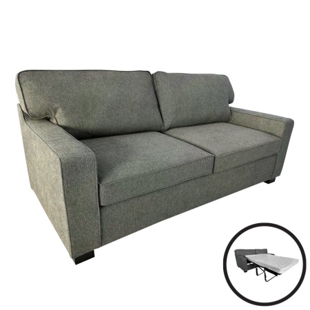 Canapea extensibila 2 locuri Polaris, Pako World, Kaki, 181x91x83 cm