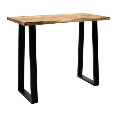 Masa de bar Miles Boho, Pako Word, Lemn masiv, Grosime 3.7 cm, Natural, 120x53x97 cm