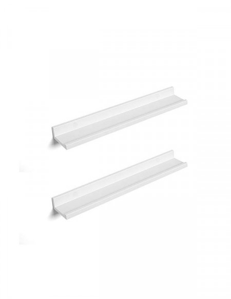 Set 2 rafturi suspendate, Songmics, LWS60WT, Alb, 60 x 10 cm