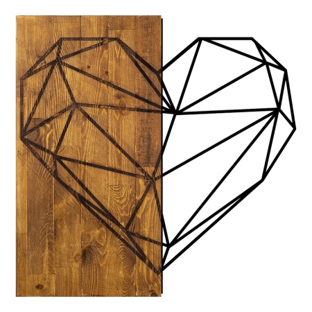 Decoratiune de perete Helie, Pako World, Lemn de pin, Natural, 58x3x58 cm