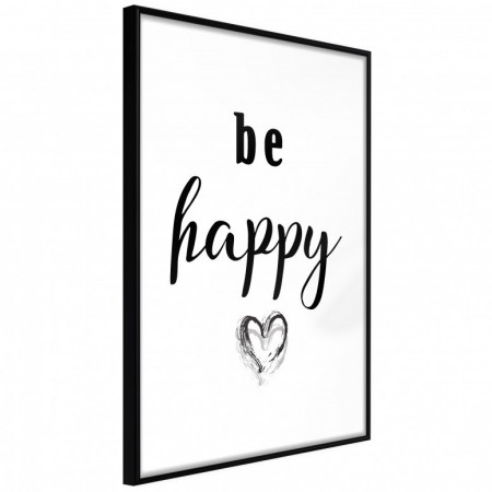 Poster - Don't Worry, cu Ramă neagră, 20x30 cm