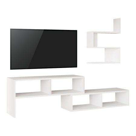 Set mobilier living Kakomo, Pako World, Alb, 170x29x43 cm