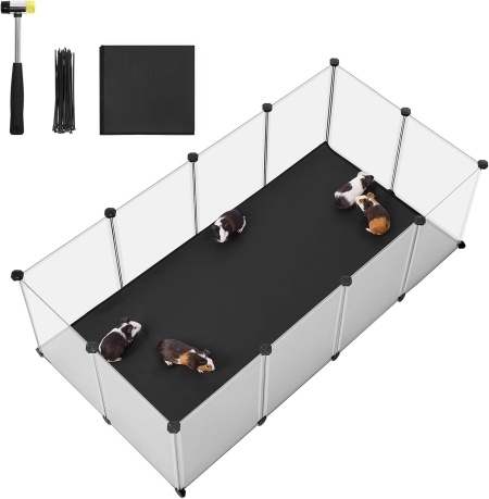 Tarc pentru animale de companie Alb Songmics 143x73x46 cm
