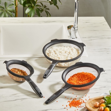 Set 3 buc strecuratoare sita ET-00113 Antracit 36x19.5x8 cm