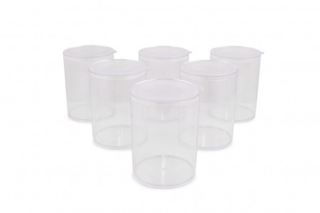 Set 6 cutii de depozitare alimente CLJCL06C08M, Transparent