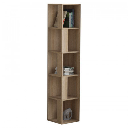 Biblioteca de colt Raphael culoare lemn natural 31.5x31.5x159cm