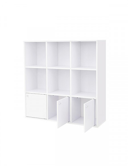 Biblioteca, Vasagle, 6 cuburi, Alb, LBC33WT, 97 x 97 x 29 cm