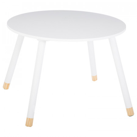 Masa pentru copii Playful alb - culoare lemn natural D60x43.5cm