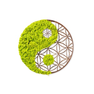 Accesoriu decorativ de perete Yin Yang Verde 44x1x44 cm - Img 4