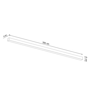 Aplica LED Pinne Alb 3000K 200x6x6 cm - Img 6