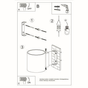 Aplica Orbis din beton Gri 10x12x10 cm - Img 5