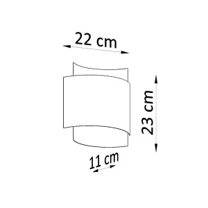 Aplica perete Impact Alb 22x11x23 cm - Img 5