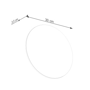 Aplica perete LED Borgen Bej 3000K 30x30x3.5 cm - Img 10