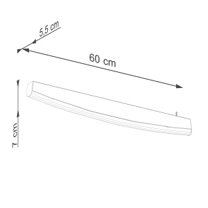 Aplica perete LED Jorun Alb 4000K 60x5.5x7 cm - Img 6