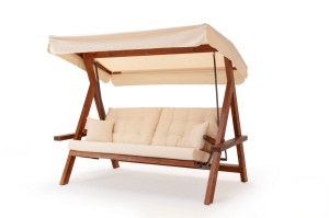 Balansoar cu 3 locuri Lyon 2400 Bej 236x190x175 cm - Img 10