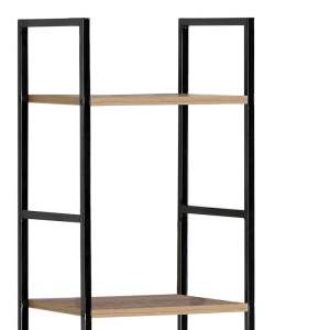 Biblioteca Azuel stejar negru otel 29x23.5x144 cm - Img 2