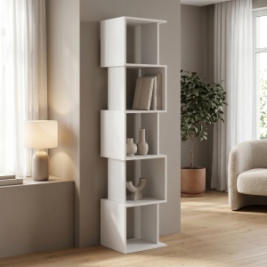 Biblioteca, Cubik, Pako, Alb 35x30x161 cm
