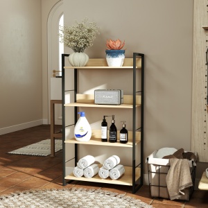 Biblioteca Dorfie Negru 70x30x124.5 cm - Img 2