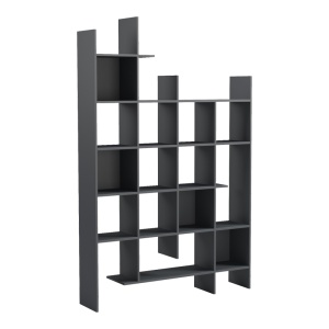 Biblioteca, Manco, Antracit, 25.5x122x188 cm - Img 2