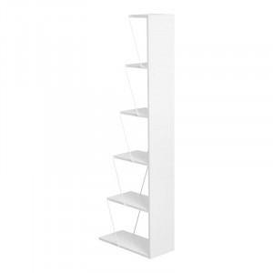 Biblioteca mini Tars alb 50x22x150cm - Img 4