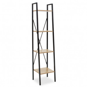 Biblioteca Ramon Natural-Negru 34x32x32x148 cm