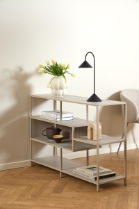 Biblioteca Seaford V2, Gri, 78x114x35 cm - Img 2