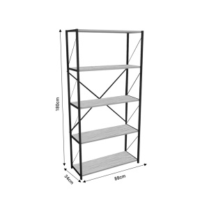 Biblioteca Tikilmo Pako World Stejar 88x34x180 cm - Img 3