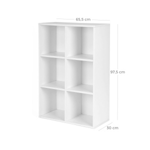 Biblioteca Vasagle Alb 97.5x65.5x30 cm - Img 4
