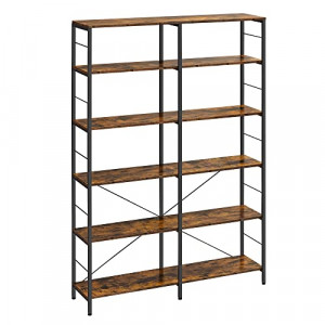 Biblioteca, Vasagle, Negru , 172.5×120×30 cm - Img 2