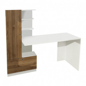 Birou Domingos Alb-Walnut - Img 4