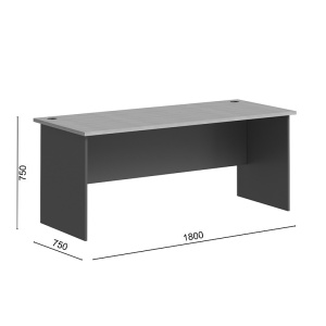 Birou Fesialo, Antracit, 180x75x75 cm - Img 7