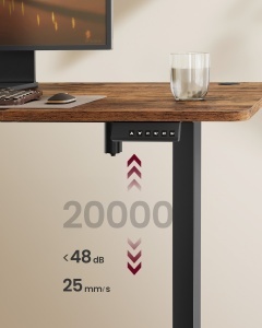 Birou reglabil pe inaltime Songmics, Balok, Maro, 180x80x120 cm - Img 3