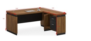 Birou reversibil Oscar Pako World Nuc 200x100x76 cm - Img 3