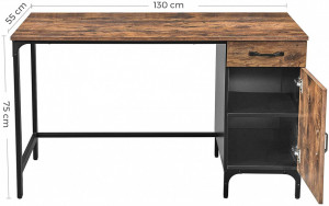 Birou Vasagle, 130x55x75cm - Img 6