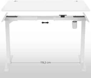 Blat birou, Songmics, Alb, 140×70×1.8 cm - Img 4