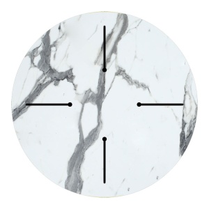 Blat masa Melody Pako World Alb 60x60x1.2 cm - Img 2