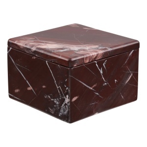 Borcan, Rosu inchis, 12x12x8 cm - Img 5