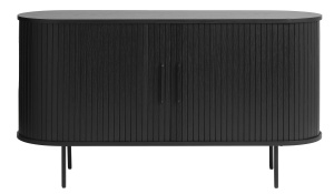 Bufet NOLA, Negru, 45x76x140 cm - Img 2