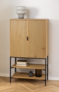 Cabinet Jaipur V1, Natural, 140x80x40 cm - Img 5