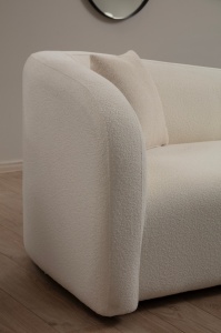 Canapea 2 locuri Asos Crem 170x76x75 cm - Img 2
