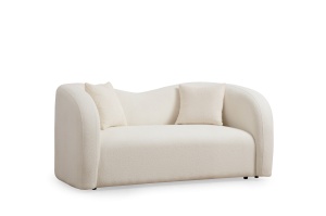 Canapea 2 locuri Asos Crem 170x76x75 cm - Img 4