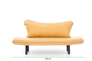 Canapea 2 locuri Chatto Mustar 140x70x65 cm - Img 13